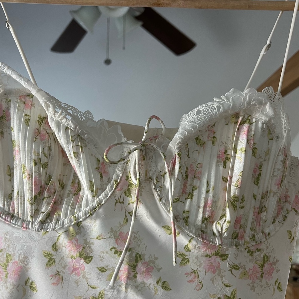 For Love And Lemons Floral Midi Dress - Cream - Picture 7 of 7